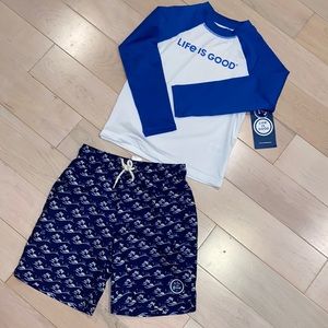 Life is good boys swimsuit